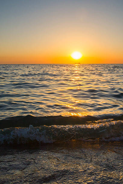 istock Beautiful sunset on the black sea 615640790