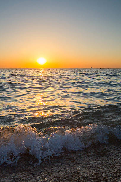 istock Beautiful sunset on the black sea 615641098