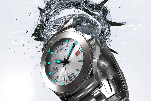istock beautifull watch falling in water 615704166