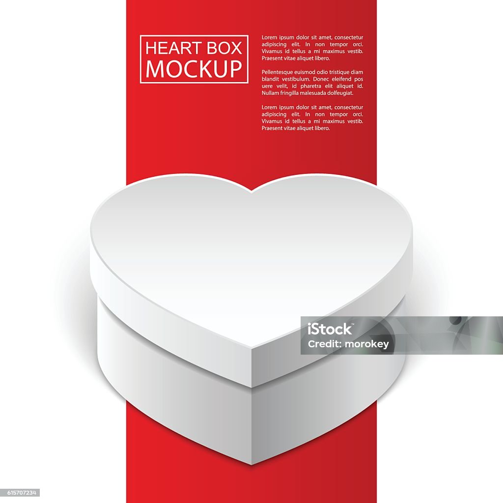 Box Layout Rectangle Heart Mockup Heart Box Red Line01 Stock Illustration - Download Image Now ...
