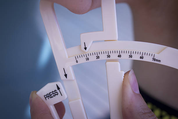 istock Woman measuring body contouring 615707750