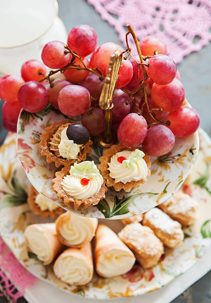 istock Different sort of small colorful sweet cakes 615713510