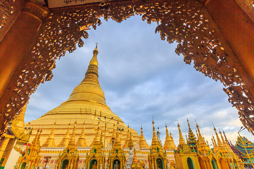 Yangon, Myanmar, Shwedagon Pagoda is the most sacred Buddhist pagoda for the Burmese