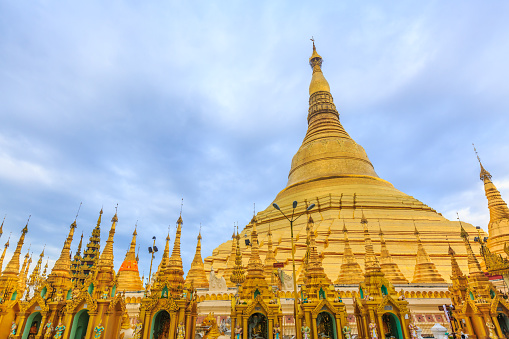 Yangon, Myanmar, Shwedagon Pagoda is the most sacred Buddhist pagoda for the Burmese