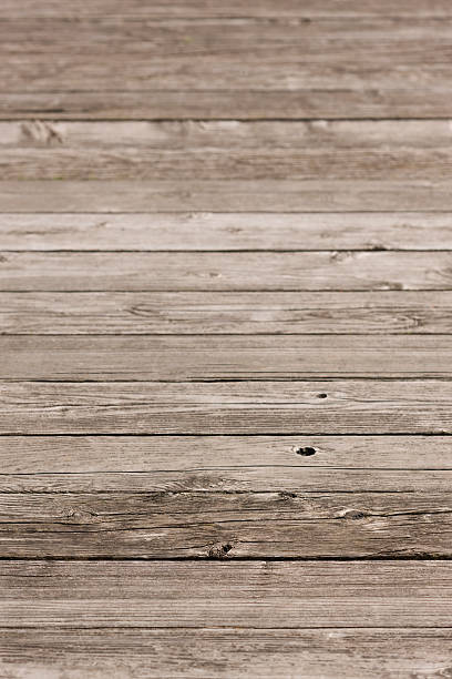 istock Close-up of wood decking 615718362