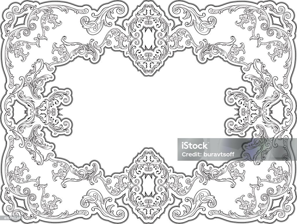 Ornate nice decor page Ornate nice decor page isolated on white Border - Frame stock vector