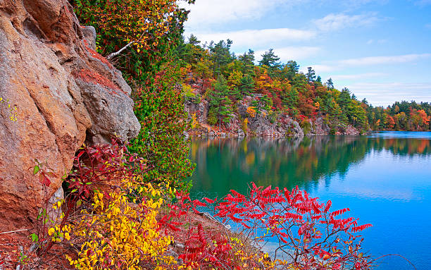 istock Pink Lake Rocky Shoreline 615721600