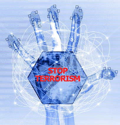 Stop Terrorism digital concept 