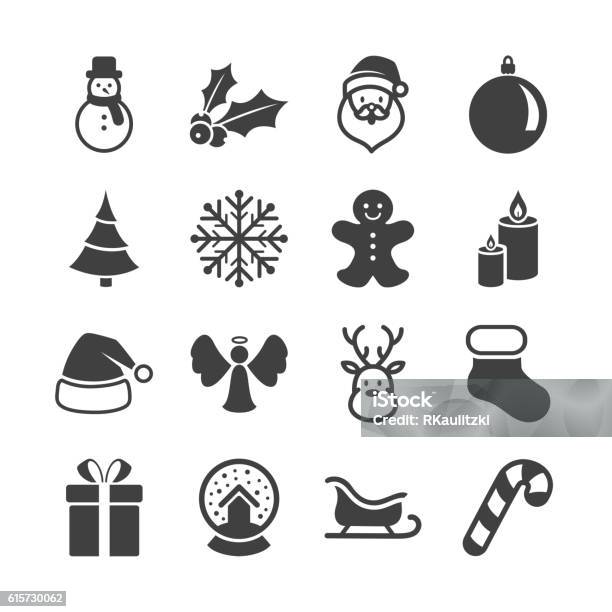 Vector Christmas Icons Stock Illustration - Download Image Now - Christmas, Snowman, Santa Claus