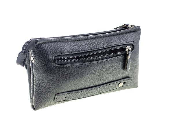 istock Black men's bag isolated on white background 615730520