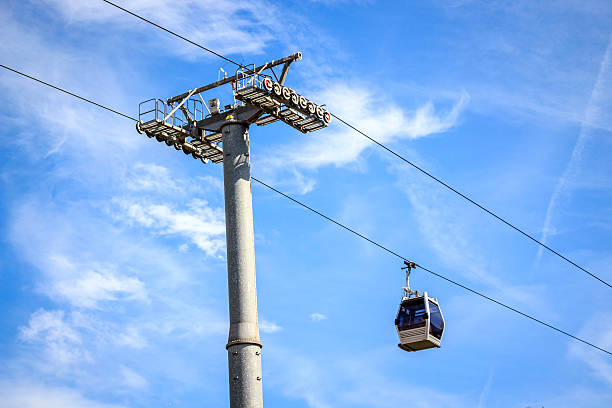 istock Cable car to Montjuic hill, Barcelona, Spain 615730728