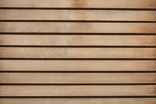 istock Close up of wood panelling 615731236
