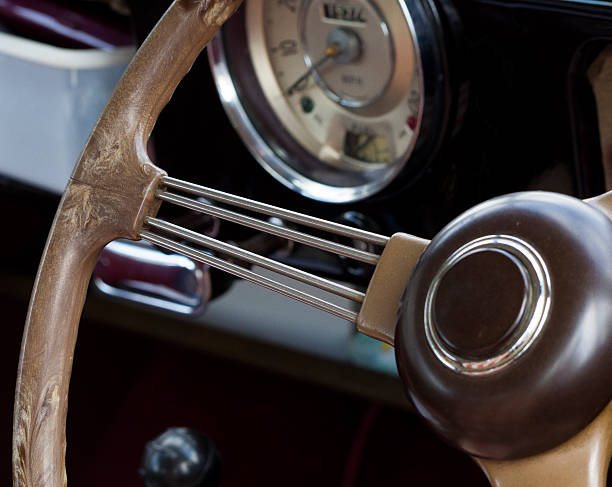 istock old fashioned wooden car steering wheel 615731628