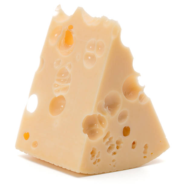 istock Cheese block isolated on white background cutout 615732240