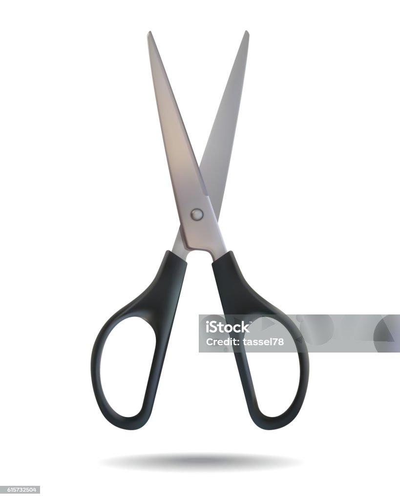 Black scissors isolated on white background. Black scissors isolated on white background. Vector illustration Scissors stock vector