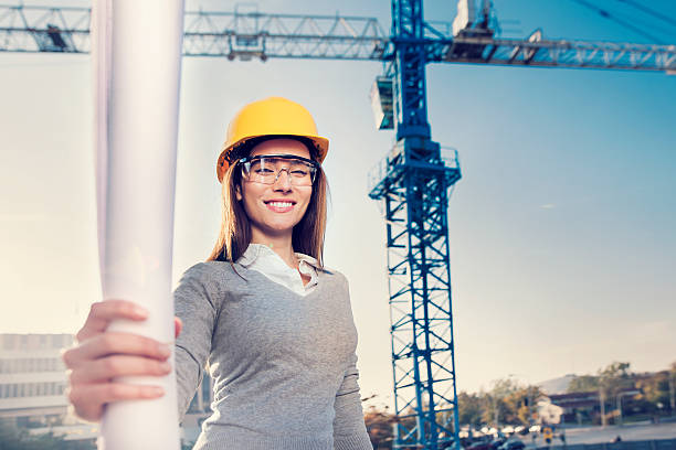 istock Woman civil engineer or architect 615733276