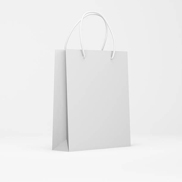 ホワイトペーパーパッケージ - 紙袋 ストックフォトと画像