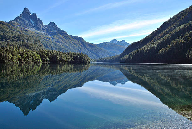 Morning sunrise at misty lake and perfect reflection Taking an early walk rewarding me with this view. A true mirror, with the mist still on the water. soberania national park stock pictures, royalty-free photos & images