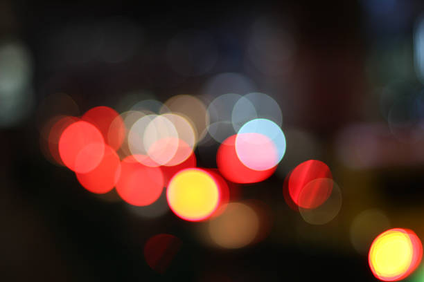 istock Abstract blur bokeh in night city background 615735984
