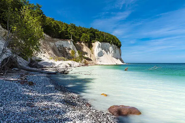 On shore of the Baltic Sea on the island Ruegen, Germany.