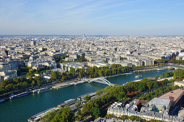 istock River Seine in Paris - amazing aerial view 615738876