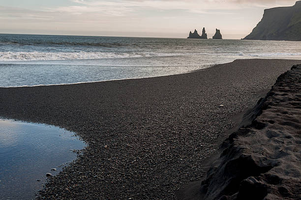 istock Black beach in Vik, southern Iceland 615739224
