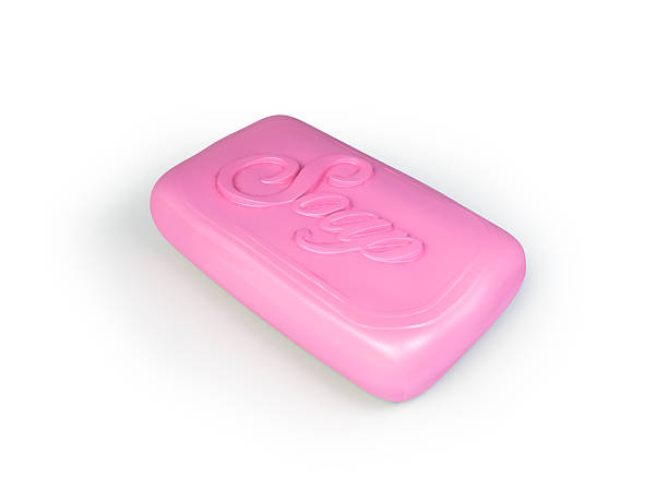 istock Piece of pink SOAP 3d rendering 615745204
