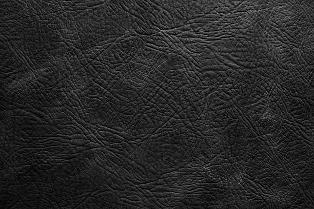 istock Texture of black leather in high resolution 615745382
