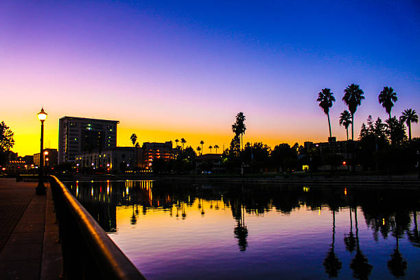 Morning in Stockton Sunrise in Stockton California stockton california stock pictures, royalty-free photos & images