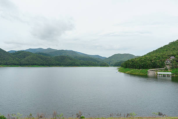 istock Dam at thailand and nature view area in dam 615747022