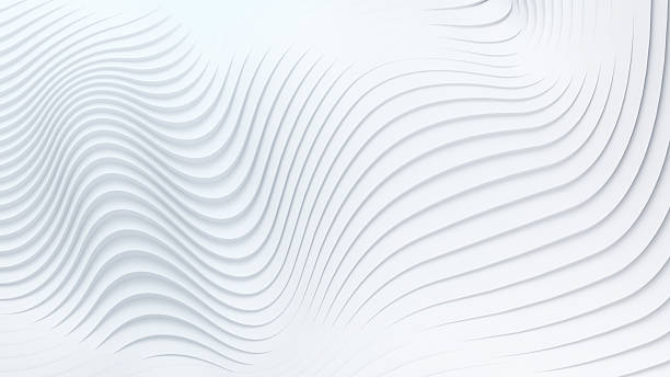 Wave band abstract background surface 3d rendering Wave band surface Abstract white background 3d rendering white wave pattern stock pictures, royalty-free photos & images