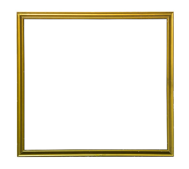 istock Golden vintage picture frame 615747338