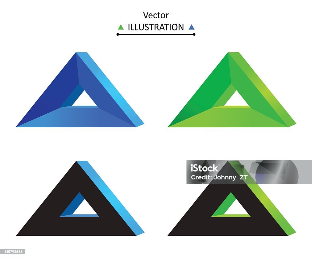 Triangular Emblems Triangular Logo Set Stock Illustration - Download Image Now - Abstract ...