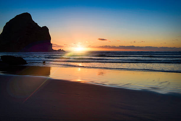 istock Beautiful sunset with flare 615794422