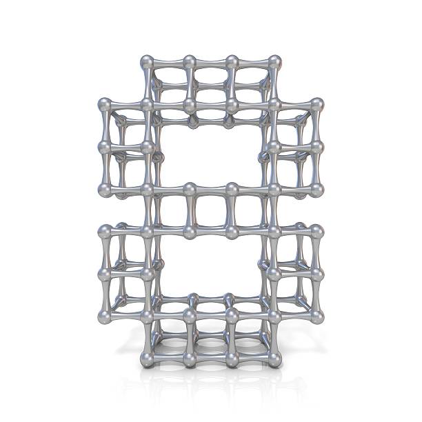 istock Metal lattice digit number EIGHT 8 3D 615795430
