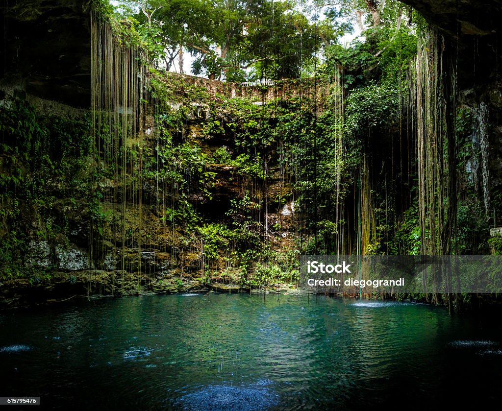 Cenote Ik Kil - Yucatan, México - Foto de stock de Cenote royalty-free