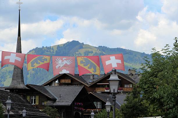 switzerland - gstaad, village