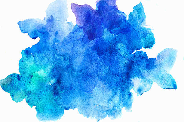 istock Blank Abstract light watercolor background isolated on white 615800722