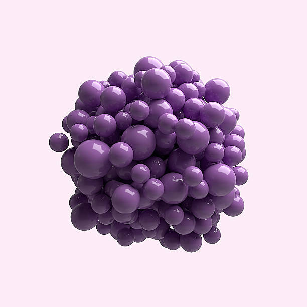 istock Lots of purple spheres 615800756