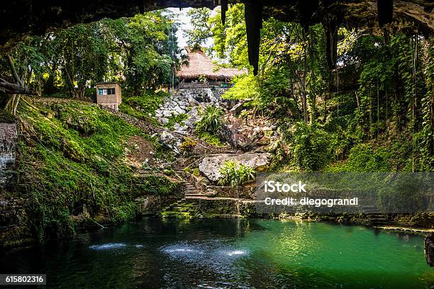 Cenote Zaci Valladolid Mexico Stock Photo - Download Image Now - Cenote, Blue, Cancun