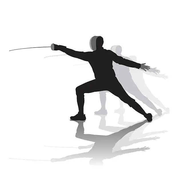 Vector illustration of Fencing Pose