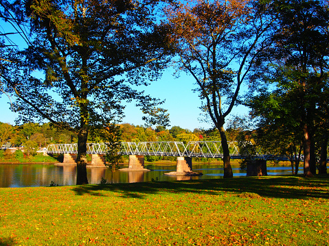 Washington Crossing Bridge is a truss bridge spanning the Delaware River that connects Washington Crossing, Hopewell Township in Mercer County, New Jersey with Washington Crossing, Upper Makefield Township in Bucks County, Pennsylvania.