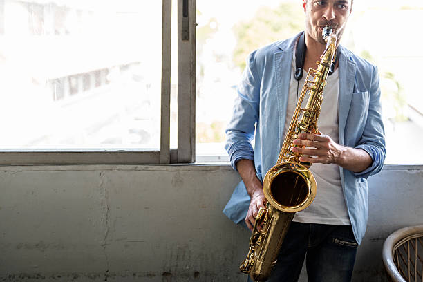 istock Saxophone Symphony Musician Jazz Instrument Concept 615807238