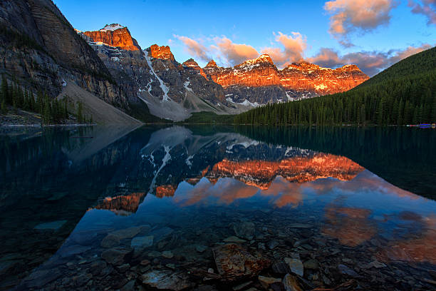 istock Sunrise over Moraine Lake 615807740