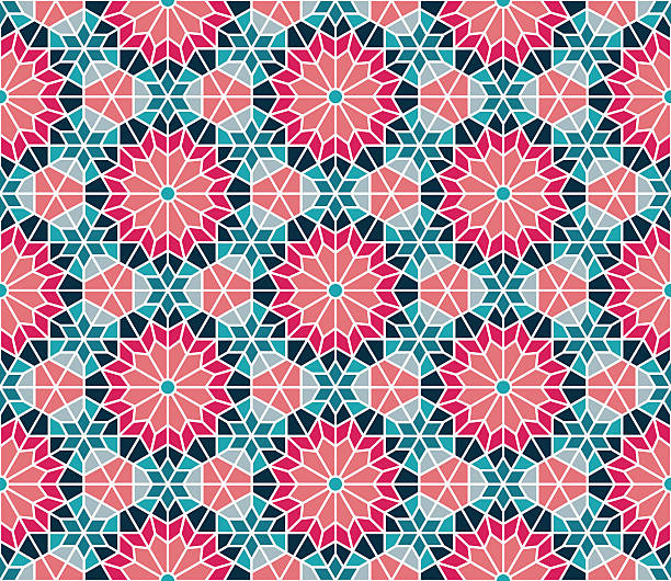 Moroccan Seamless Pattern Moroccan style design. Editable vector seamless pattern repeat. middle eastern culture stock illustrations