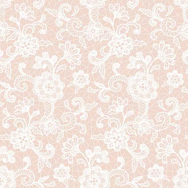 spitzendesign mit floralen motiven - lace white pattern flower stock-grafiken, -clipart, -cartoons und -symbole