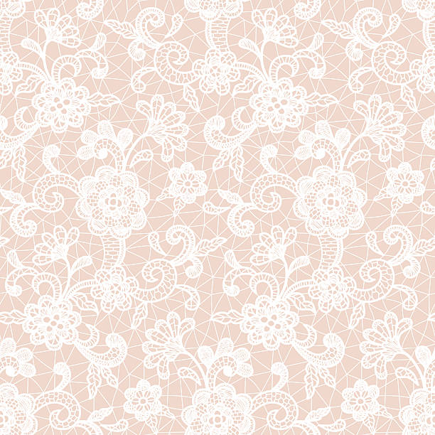 spitzendesign mit floralen motiven - lace stock-grafiken, -clipart, -cartoons und -symbole