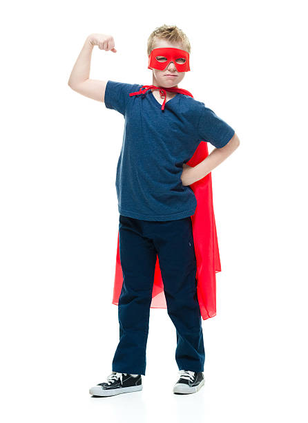 istock Little superhero flexing muscle 615813260