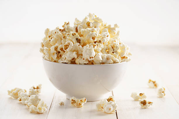 istock Sweet caramel popcorn in a bowl 615817216
