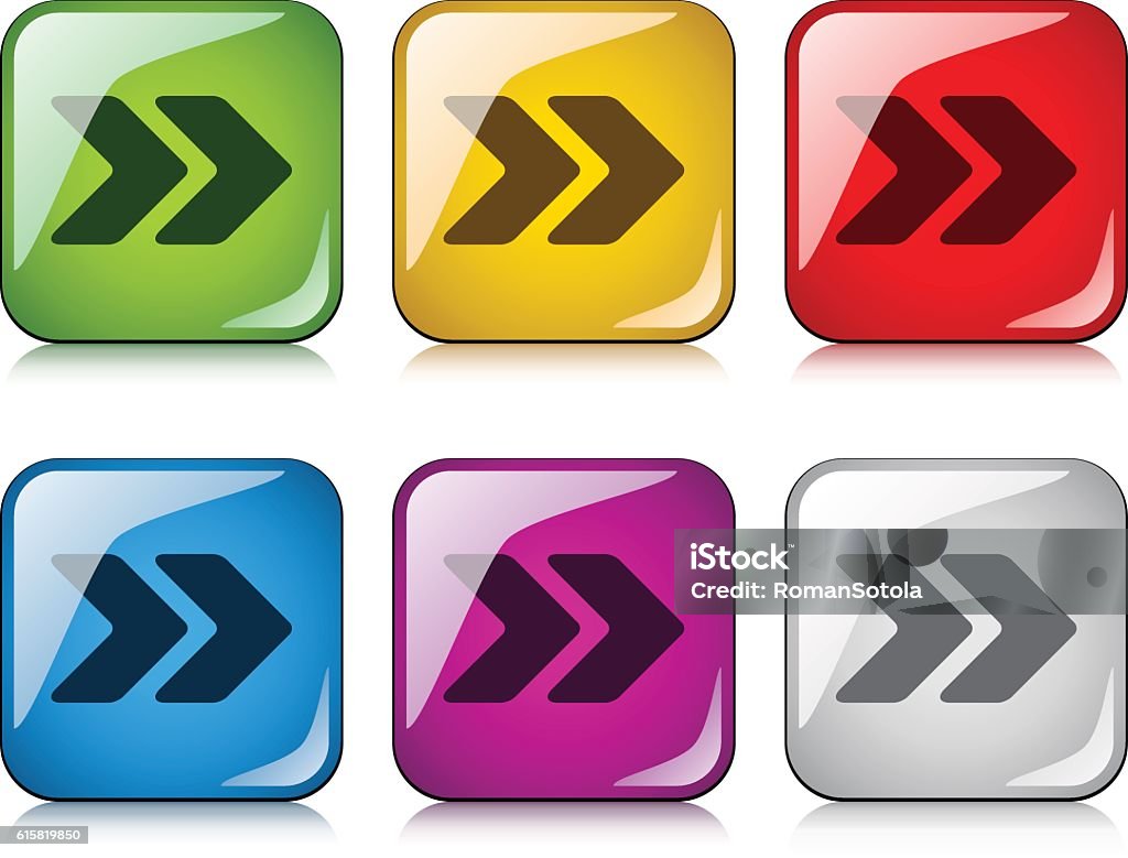 Arrow Buttons Stock Illustration - Download Image Now - Aiming, Arrow ...